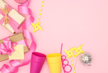 Happy Birthday pink decoration for girls birthday party 