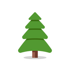 Collection of Christmas trees, modern flat design. 