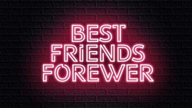 red neon video animation best friends forewer