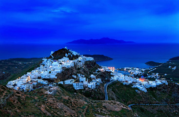SERIFOS ISLAND, CYCLADES, AEGEAN SEA, GREECE. The Chora,, the 
