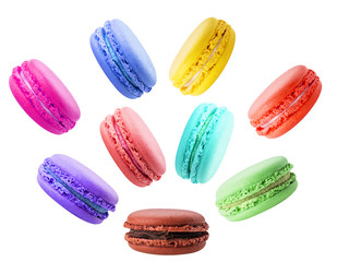 Sweet colorful macarons