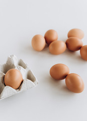 eggs protein yolk easter shell tray mockup