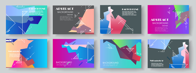 Template brochures, flyers, business presentations. Modern flat line style, layout in A4 size. 