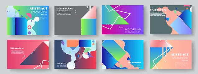 Fototapeta premium Template brochures, flyers, business presentations. Modern flat line style, layout in A4 size. 