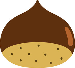 Flat colored brown chestnut