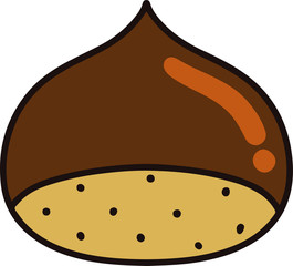 Outlined brown chestnut