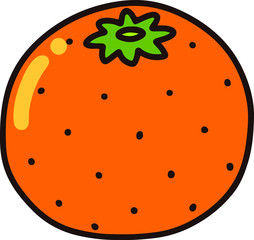 Outlined orange fruit