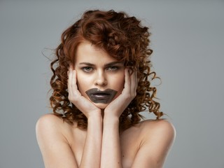 bare shoulders woman clean skin