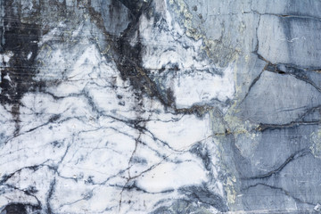 Texture-cut marble in the Italian quarry Ruskeala	