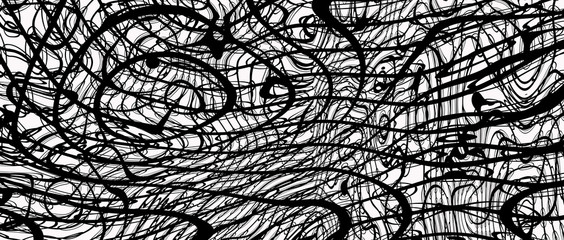 Obraz premium Geometric black white lines. 3d render
