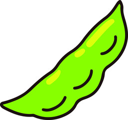 Outlined green peas