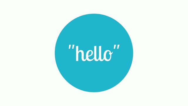 Say hello with text animation