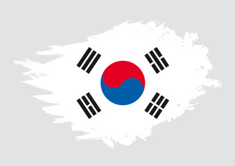 South Korea flag.  Vector flag of South Korea.