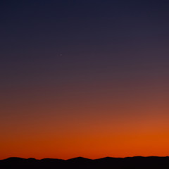 evening sky at sunset the color of lush lava