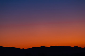 evening sky at sunset the color of lush lava