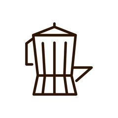 moka maker pot coffee line design