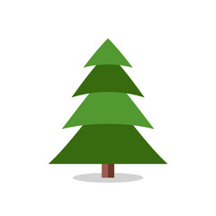 Collection of Christmas trees, modern flat design.