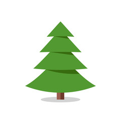 Collection of Christmas trees, modern flat design.