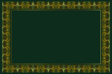 Art deco style - Picture frame with copy space.Vector illustration.