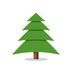Collection of Christmas trees, modern flat design.