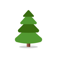 Collection of Christmas trees, modern flat design.