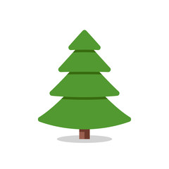 Collection of Christmas trees, modern flat design.