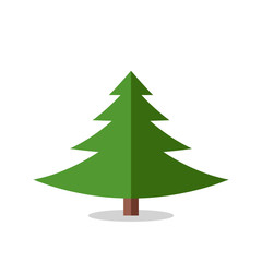 Collection of Christmas trees, modern flat design.