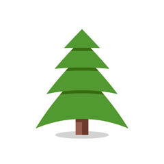 Collection of Christmas trees, modern flat design.