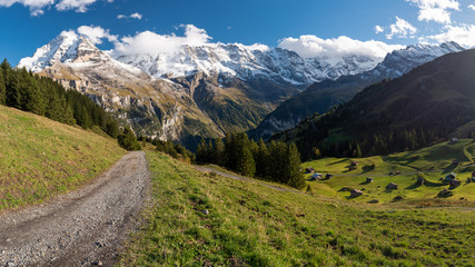 Hiking Trail in the Swiss Mountains