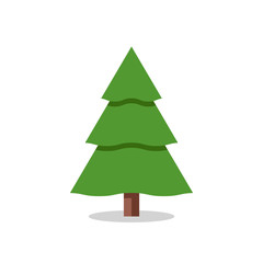 Collection of Christmas trees, modern flat design.