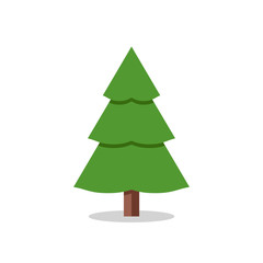 Collection of Christmas trees, modern flat design.