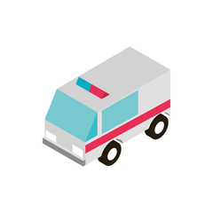 transport ambulance emergency vehicle isometric icon