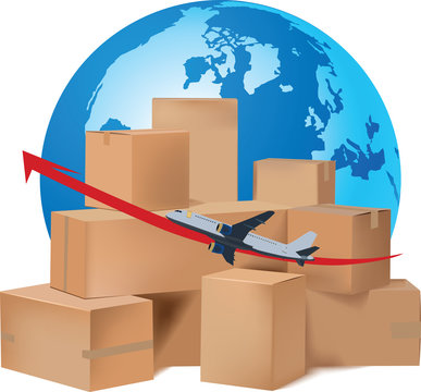 scatole imballaggio volo internazionale trasporto aereo