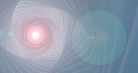 Abstract colorful spiral dual light background with glare. Futuristic pink blue purple shape. Concept parametric 3d rendering