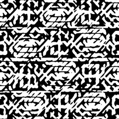 Black and White Linear Silhouette Pattern