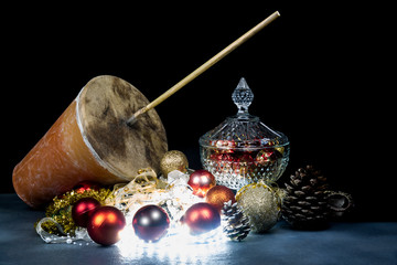 zambomba, Spanish popular musical membrane at Christmas and ornaments