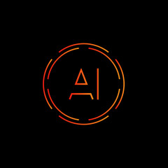 Initial AI Letter Logo With Creative Modern Business Typography Vector Template. Creative Abstract Letter AI Logo Vector.