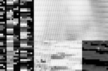 Pixel pattern black and white / Abstract black and white pixel pattern background.