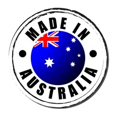 Made in australia coloring the flag. Symbol. Seal.