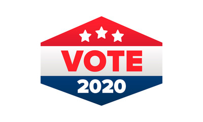 Presidential Election 2020 in United States. Vote day, November 3. US Election. Patriotic american element. Poster, card, banner and background. Vector illustration