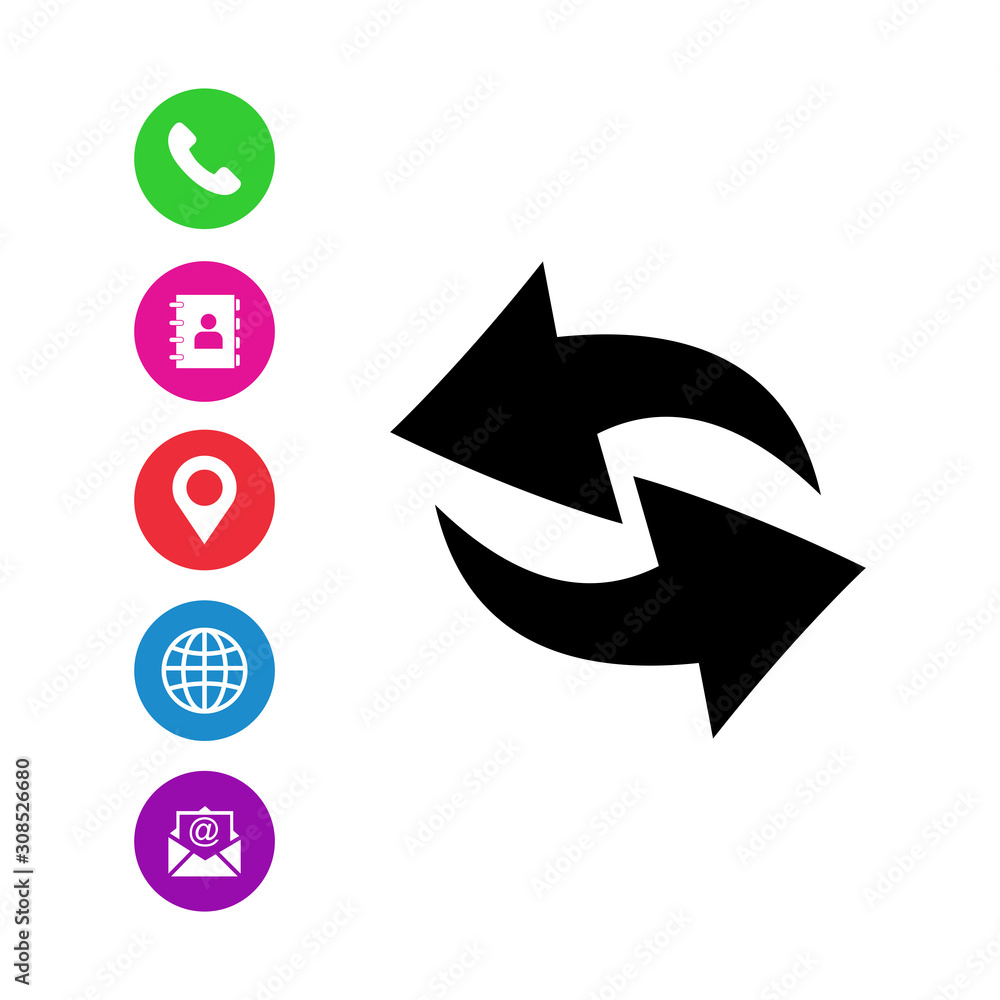 Poster web icon set vector design symbol