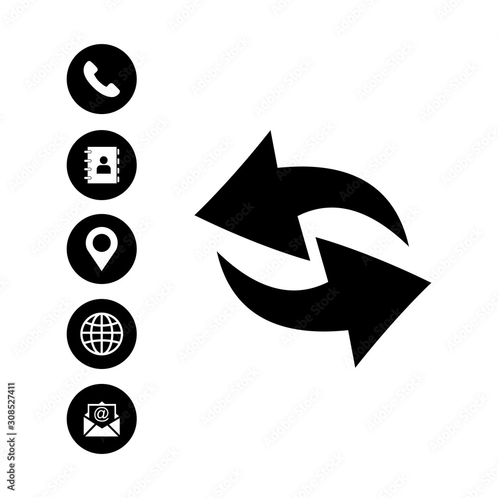 Poster web icon set vector design symbol