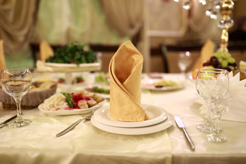 View of dining table