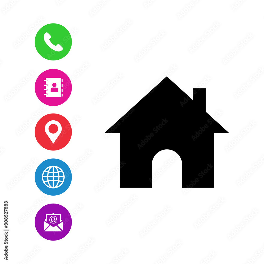 Poster web icon set vector design symbol