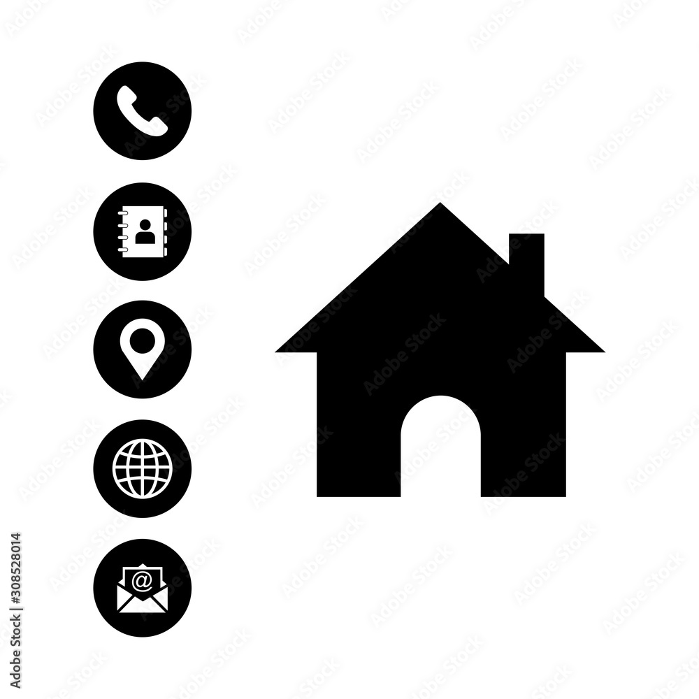 Poster web icon set vector design symbol