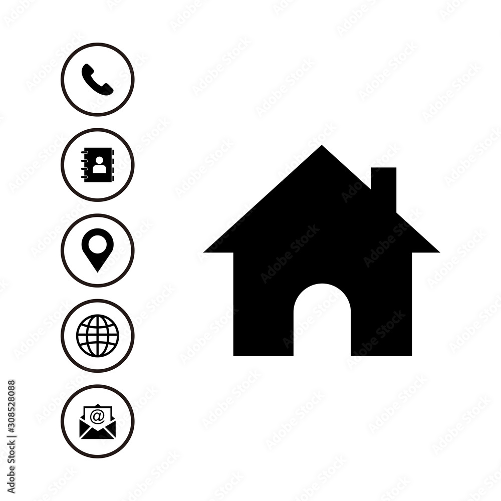 Poster web icon set vector design symbol