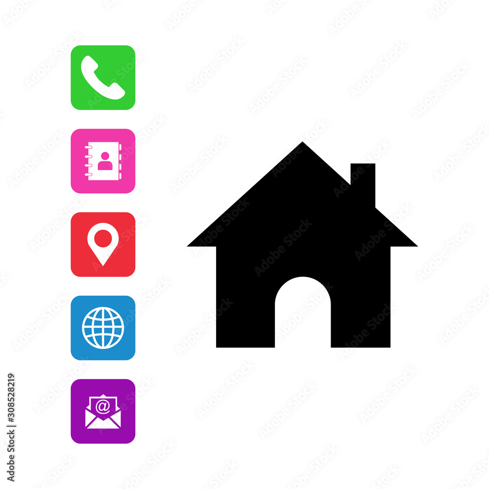 Poster web icon set vector design symbol
