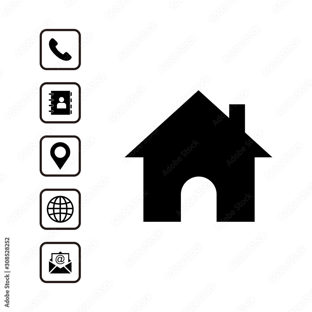 Poster web icon set vector design symbol
