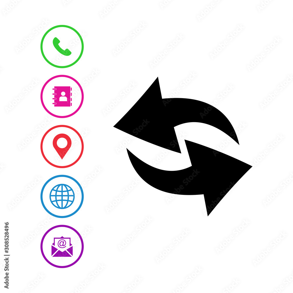 Poster web icon set vector design symbol