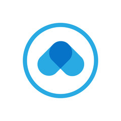 Circle abstract initial letter a for business or company